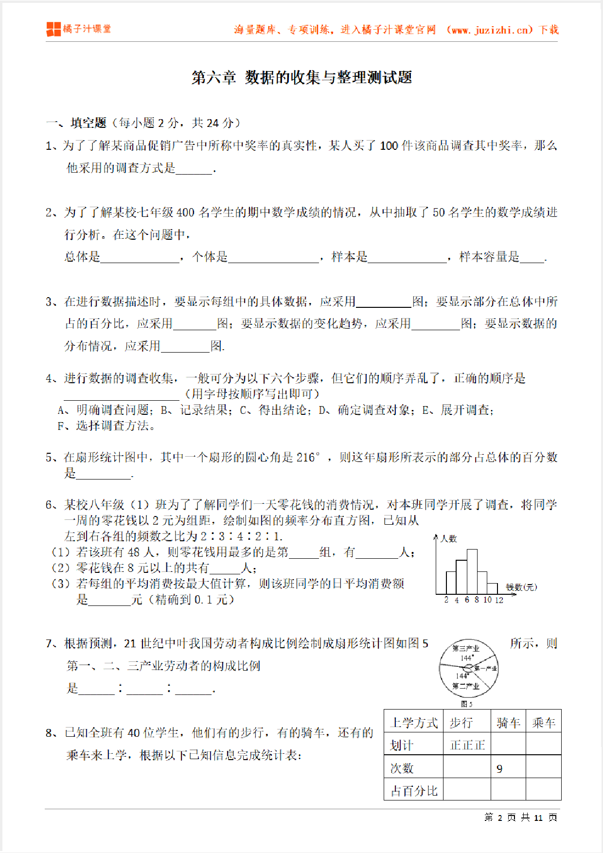 【北师大版数学】七年级上册第六单元检测卷