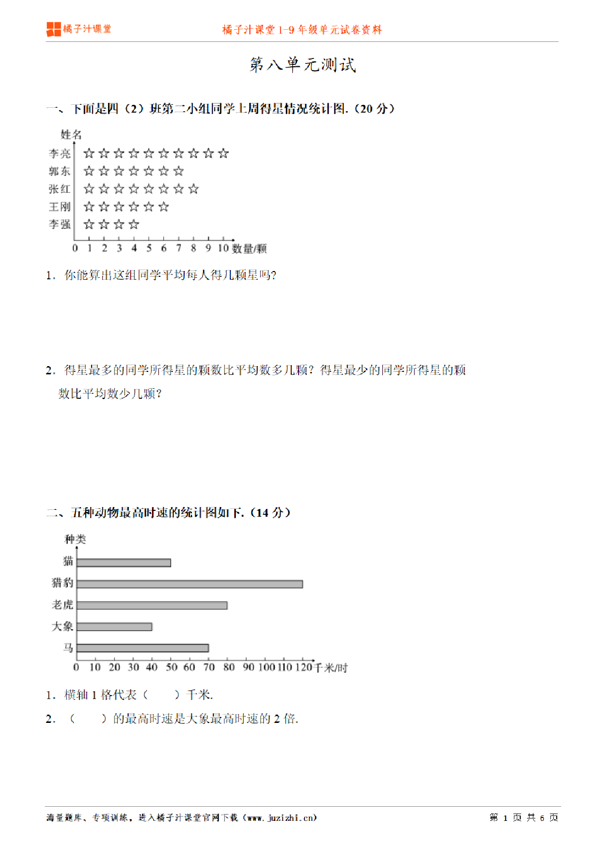 【人教版数学】四年级下册第8单元练习题