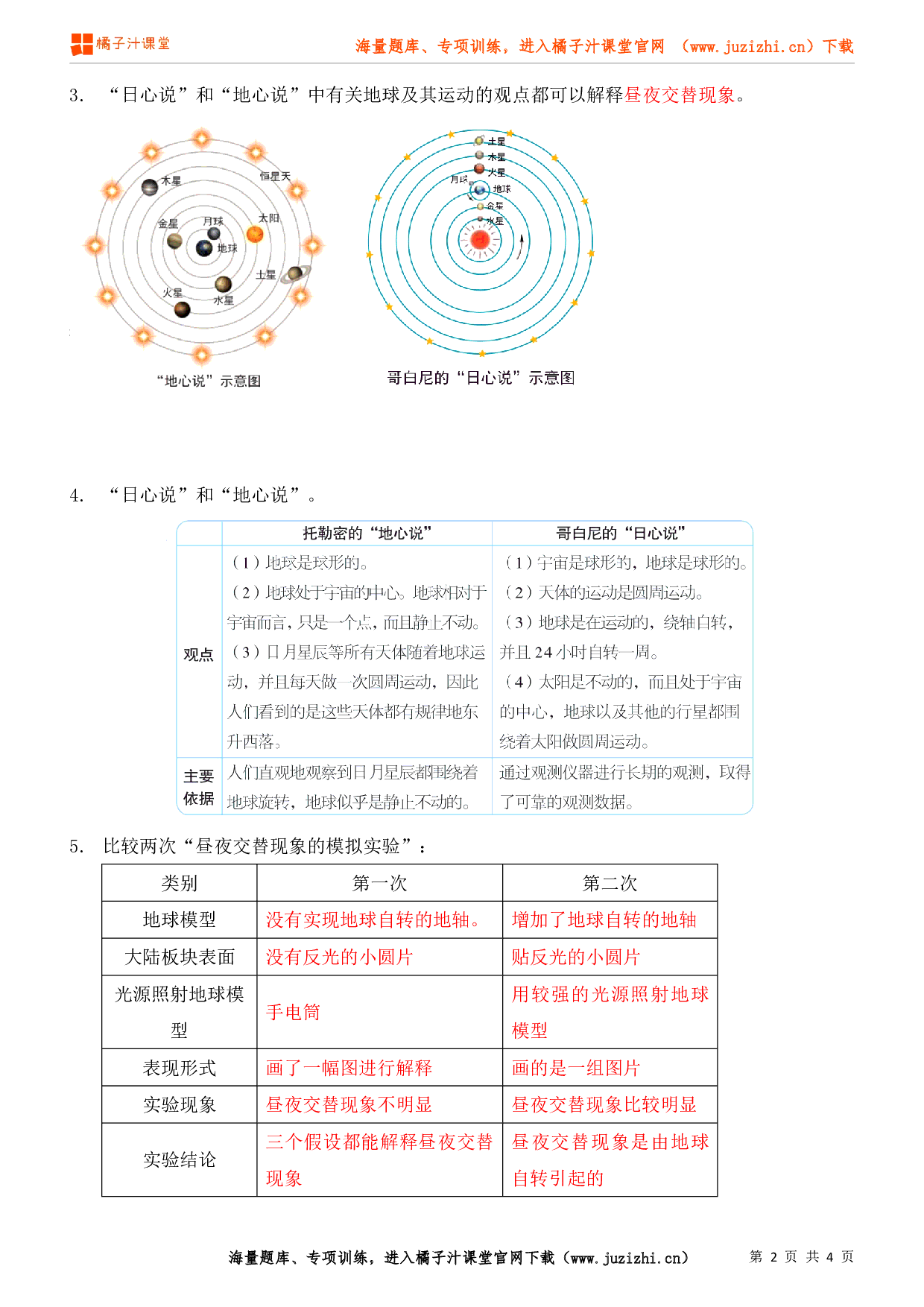 小学六年级上册科学第二单元知识点